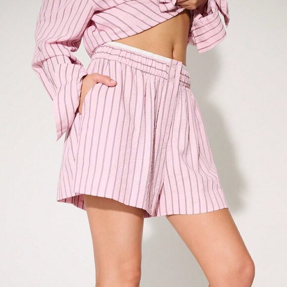 Pink Casual Women's Westfade Striped Soft Touch Boxer Shorts - Picture 5 of 5